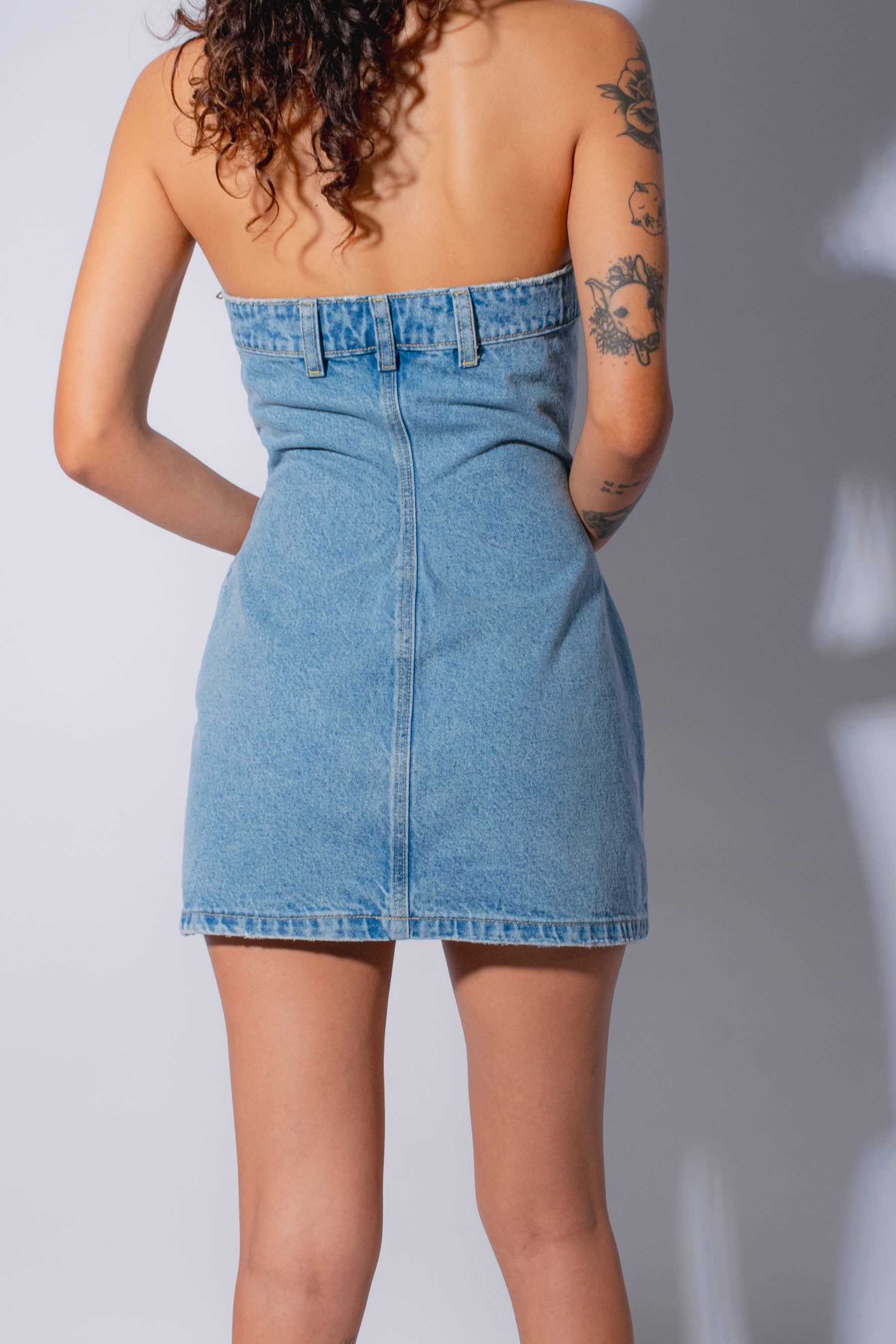 MINI DRESS DENIM KEIMY AZUL