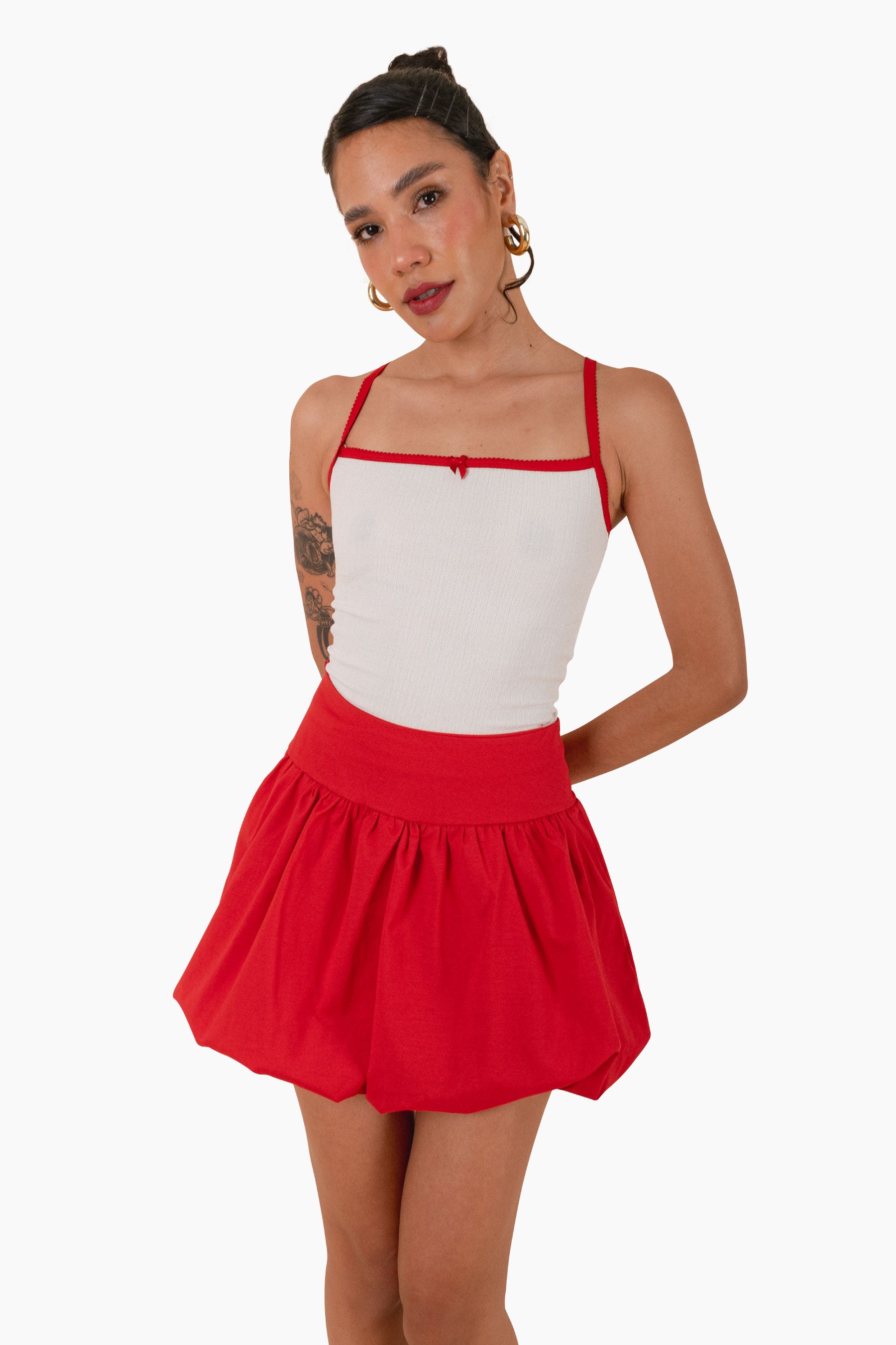 FALDA GLOBO ROJO